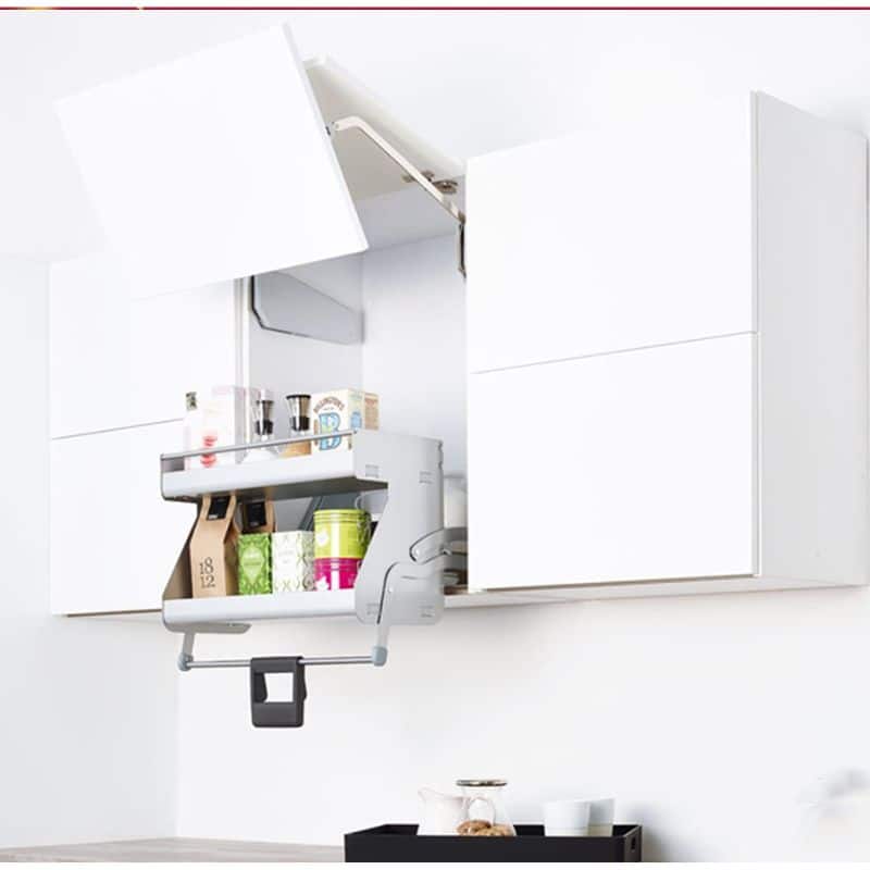 Ảnh thực tế kệ nâng hạ cho tủ bếp rộng 600mm, 2 khay, Hafele 504.68.923 Ảnh thực tế kệ nâng hạ cho tủ bếp rộng 600mm, 2 khay, Hafele 504.68.923