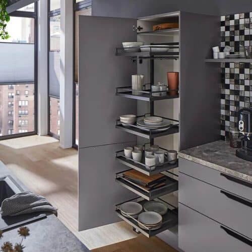 Ảnh thực tế kệ đựng thực phẩm 5 tầng Kesseböhmer Tandem Solo Hafele 549.77.494
