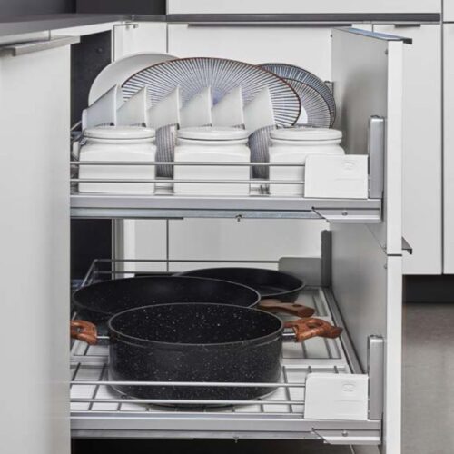 Ảnh thực tế rổ bát đĩa cho ngăn kéo trên Hafele 545.14.926