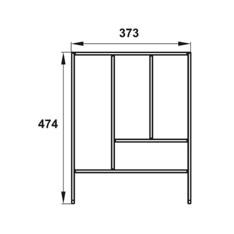 Kích thước bộ khay chia ngăn kéo Hafele 552.52.304 Kích thước bộ khay chia ngăn kéo Hafele 552.52.304