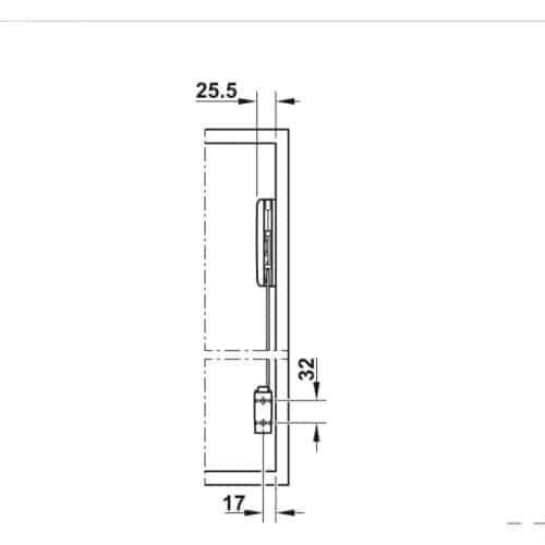 Lắp đặt bộ tay nâng FREE FOLD SHORT Hafele 493.05.739, xám