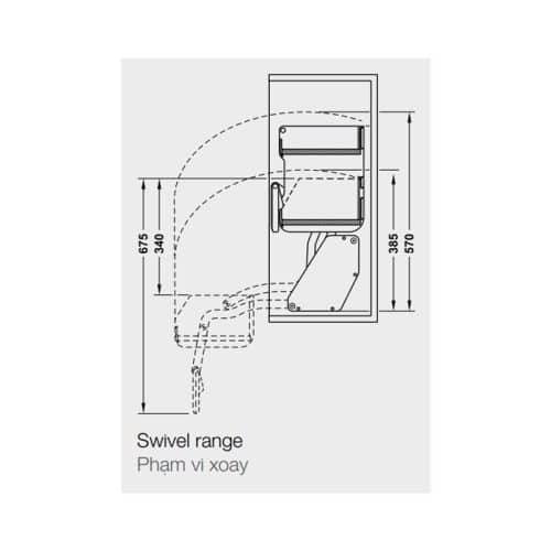 Kệ nâng hạ Imove Anthracite Double Hafele 504.68.313 5 Lắp đặt kệ nâng hạ Imove Anthracite Double Hafele 504.68.313