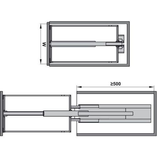 Lắp đặt bộ kệ tủ 6 tầng DISPENSA 90 ARENA 400mm Hafele 546.54.543