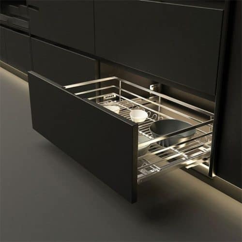 Ảnh thực tế bộ rổ xoong nồi CAPPELLA Cucina 549.08.227 mạ chrome