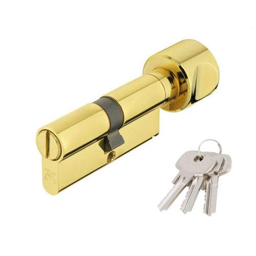 Ảnh thực tế ruột khóa 1 đầu chìa 1 đầu vặn Hafele 916.01.068, 81mm Đồng thau