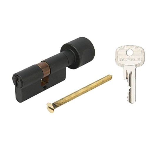 Ảnh thực tế ruột khóa 1 đầu chìa 1 đầu vặn Hafele 916.08.422, 63mm Đồng thau