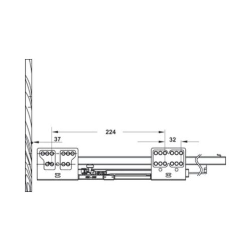 Thiết kế của Ray hộp Hafele 552.79.085 Alto B199 500mm, trắng, nắp kim loại