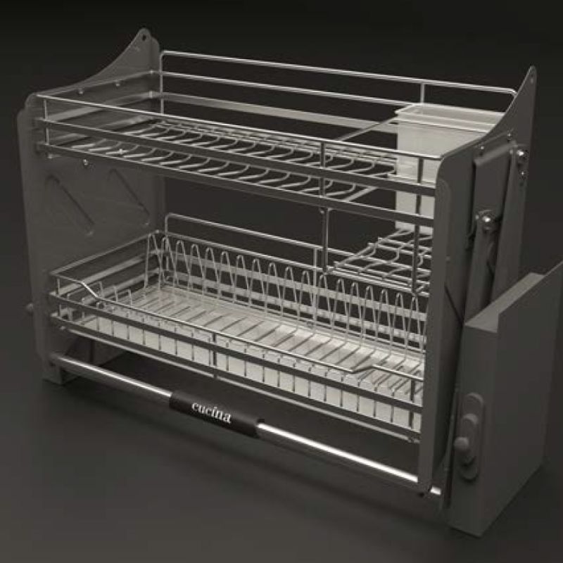Hình ảnh giá bát đĩa nâng hạ Cucina 900mm Inox 304 504.76.138 Hình ảnh giá bát đĩa nâng hạ Cucina 900mm Inox 304 504.76.138