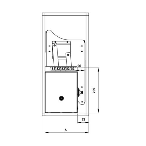 Giá bát đĩa nâng hạ Cucina 900mm Inox 304 504.76.138 4 Kích thước giá bát đĩa nâng hạ Cucina 900mm Inox 304 504.76.138