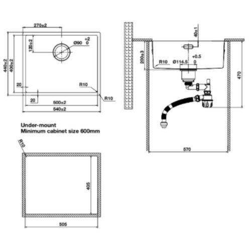 kich thuoc chau rua bat hafele r10 hs25 ssn1s 540 567.24.480 titan