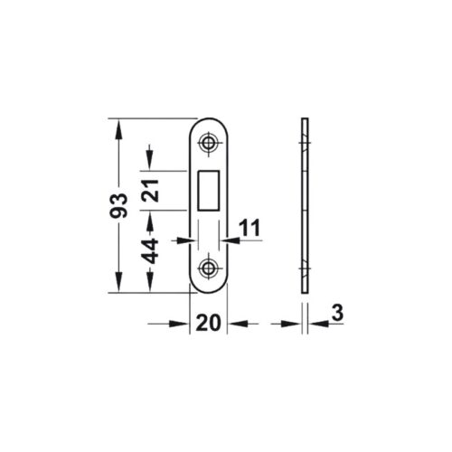 Thân khóa inox Hafele 911.26.330 55/20MM 4 chi tiet than khoa inox hafele 911 26 330 55 20mm