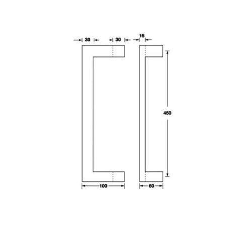 Tay nắm cửa Hafele 903.00.170 cho phòng kính 450mm 4 kich thuoc tay nam cua hafele 903 00 170
