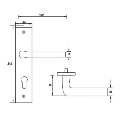 Tay nắm gạt đế dài C/C 72mm Hafele 903.98.464 3 kich thuoc tay nam gat de dai c c 72mm hafele 903 98 464 1