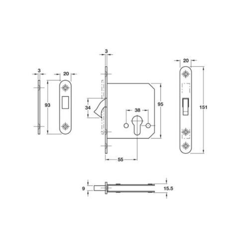 Thân khóa inox Hafele 911.26.330 55/20MM 3 kich thuoc than khoa inox hafele 911 26 330 55 20mm